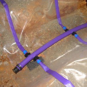 Altis chemical termite management reticulation system installed into a trench to protect a building from termites.